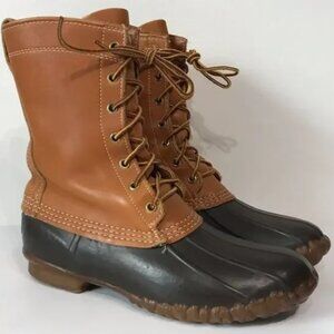 Vintage LL Bean 8" Duck Boots Sherpa Lined Foot; Women's Size 8C Bean Boots